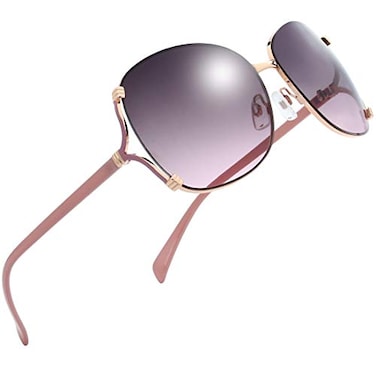 The Fresh Classic Crystal Elegant Women Beauty Design Sunglasses Gift Box L126Gold GreyPink