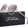 The Fresh Classic Crystal Elegant Women Beauty Design Sunglasses Gift Box L154Gold BrownBlue