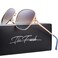 The Fresh Classic Crystal Elegant Women Beauty Design Sunglasses Gift Box L154Gold BrownBlue