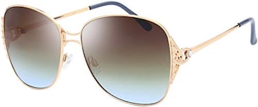The Fresh Classic Crystal Elegant Women Beauty Design Sunglasses Gift Box L154Gold BrownBlue