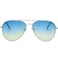 The Fresh Classic Metal Frame Oceanic Color Lens Aviator Sunglasses with Gift Box Silver BlueYellow