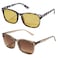 TIJN Polarized Sunglasses for Women Men Classic Trendy Stylish Sun Glasses 100 UV Protection 2 Pack