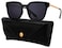 U.I STATION UI STATION Square Sunglasses Womens Mens Oversized Mirrored lens U886 BLACK
