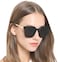 U.I STATION UI STATION Square Sunglasses Womens Mens Oversized Mirrored lens U886 BLACK