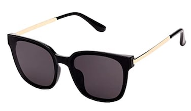 U.I STATION UI STATION Square Sunglasses Womens Mens Oversized Mirrored lens U886 BLACK