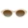 VANLINKER Polarized Trendy Thick Oval Round Sunglasses for Women Retro Shades VL9825 WhiteBeige
