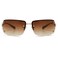 VANLINKER Rimless Frameless Rectangle Sunglasses for Women Stylish Y2k Shades Brown Metal Frame VL9642