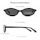 ViewJoy Retro Oval Cat Eye Sunglasses for Women Small Y2K Thin Frame 100 UV Protection Lightweight Vintage 90s Slim Black Sun Glasses