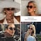 ViewJoy Retro Oval Sunglasses for Women Vintage 90s Y2K Trendy Designer Sun Glasses 2Pack