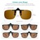 WANGLY Polarized Unisex Clip on Flip up Sunglasses