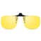 WANGLY Polarized Unisex Clip on Flip up Sunglasses over Prescription Glasses Frames and Readers Suitable for Driving Yellow Lens