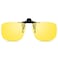 WANGLY Polarized Unisex Clip on Flip up Sunglasses over Prescription Glasses Frames and Readers Suitable for Driving Yellow Lens