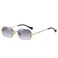 WDZAYXC Retro Rimless Sunglasses for Women Men Rectangle SunglassesGoldGradient Grey