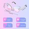 Weewooday 2 Pairs Butterfly Sunglasses for Women Men Gradient Rimless Glasses Eyewear Butterfly Wing SunglassesGradient Pink Grey