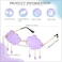 Weewooday 2 Pairs Tassel Clouds Shaped Sunglasses Rimless Men Women 90s Disco Sunglasses Light Blue Purple