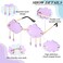 Weewooday 2 Pairs Tassel Clouds Shaped Sunglasses Rimless Men Women 90s Disco Sunglasses Light Blue Purple