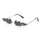 Ovida Women Fire Flame Sunglasses Rimless Wave Sun Glasses Novelty Eye Glasses EyewearBlack Grey