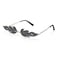 Ovida Women Fire Flame Sunglasses Rimless Wave Sun Glasses Novelty Eye Glasses EyewearBlack Grey