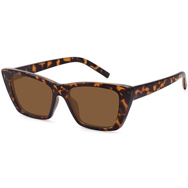 WOWSUN Narrow Small Vintage Polarized Cat Eye Sunglasses for Women