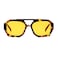 YAMEIZE 70s Double Bridge Hexagonal Sunglasses Retro Pilot Sunglasses Square Geometric Eyewear Driving for Women Men