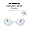 YAMEIZE Snowflake Shape Rimless Sunglasses Novelty Unique Party Eyeglasses Christmas Fun Glasses for Women Men ClearBlue