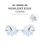 YAMEIZE Snowflake Shape Rimless Sunglasses Novelty Unique Party Eyeglasses Christmas Fun Glasses for Women Men ClearBlue