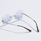 YAMEIZE Snowflake Shape Rimless Sunglasses Novelty Unique Party Eyeglasses Christmas Fun Glasses for Women Men ClearBlue