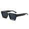 YAMEIZE Thick Frame Square Sunglasses Trendy Chunky Rectangle Sun Glasses for Women Men UV400 Protection