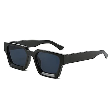 YAMEIZE Thick Frame Square Sunglasses Trendy Chunky Rectangle Sun Glasses for Women Men UV400 Protection
