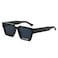 YAMEIZE Thick Frame Square Sunglasses Trendy Chunky Rectangle Sun Glasses for Women Men UV400 Protection