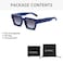 YAMEIZE Thick Frame Square Sunglasses Trendy Chunky Rectangle Sun Glasses for Women Men UV400 Protection
