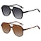 YDAOWKN Retro Square Aviator Sunglasses for Womens Mens Vintage 70s Double Bridge Sun Glasses