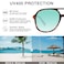 YDAOWKN Retro Square Aviator Sunglasses for Womens Mens Vintage 70s Double Bridge Sun Glasses