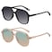 YDAOWKN Retro Square Aviator Sunglasses for Womens Mens Vintage 70s Double Bridge Sun Glasses