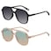YDAOWKN Retro Square Aviator Sunglasses for Womens Mens Vintage 70s Double Bridge Sun Glasses