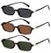 YMRFW Retro Rectangular Sunglasses for Women Narrow Trendy Small 90s Style Square Frame UV Protection Sun Glasses