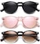YMRFW Retro Small Round Polarized Sunglasses for Women Vintage Style Circle Sun Glasses UV Protection