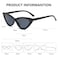 YooThink Cat Eye Sunglasses for Women Vintage Goggles Plastic Frame Sunglasses Black