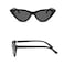 YooThink Cat Eye Sunglasses for Women Vintage Goggles Plastic Frame Sunglasses Black