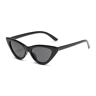 YooThink Cat Eye Sunglasses for Women Vintage Goggles Plastic Frame Sunglasses Black