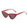 YooThink Cat Eye Sunglasses for Women Vintage Goggles Plastic Frame Sunglasses Red