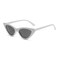 YooThink Cat Eye Sunglasses for Women Vintage Goggles Plastic Frame Sunglasses White