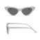 YooThink Cat Eye Sunglasses for Women Vintage Goggles Plastic Frame Sunglasses White