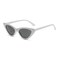 YooThink Cat Eye Sunglasses for Women Vintage Goggles Plastic Frame Sunglasses White