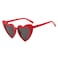 YooThink Heart Shaped Sunglasses for WomenVintage Cat Eye Mod Style Retro Kurt Cobain Glasses Red