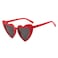 YooThink Heart Shaped Sunglasses for WomenVintage Cat Eye Mod Style Retro Kurt Cobain Glasses Red