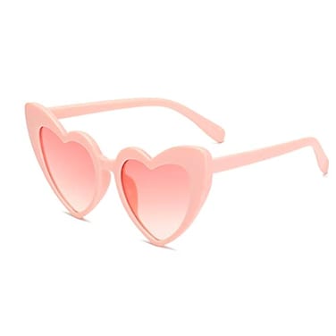 YooThink Love Heart Shaped Sunglasses for WomenVintage Cat Eye Mod Style Retro Glasses