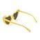 YooThink Love Heart Shaped Sunglasses for WomenVintage Cat Eye Mod Style Retro Glasses Yellow