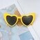 YooThink Love Heart Shaped Sunglasses for WomenVintage Cat Eye Mod Style Retro Glasses Yellow