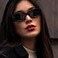 YooThink Rectangle Sunglasses for Women Men Small Narrow Square Frame UV400 Protection Black